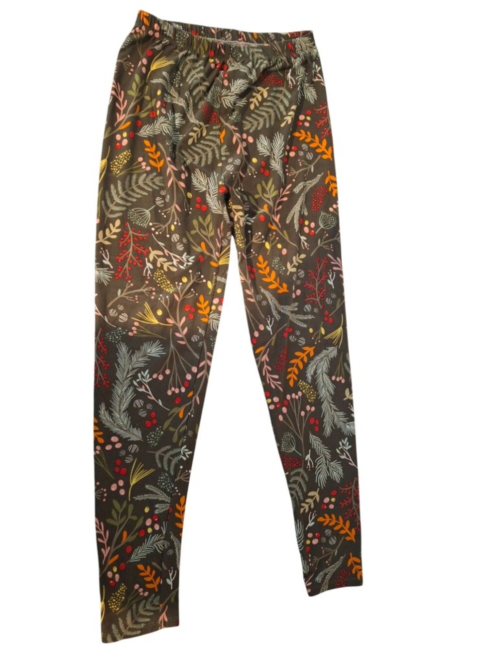 EEVEE Floral Leggings M Stretch Pants Boho Nature Print Soft Casual Athletisure